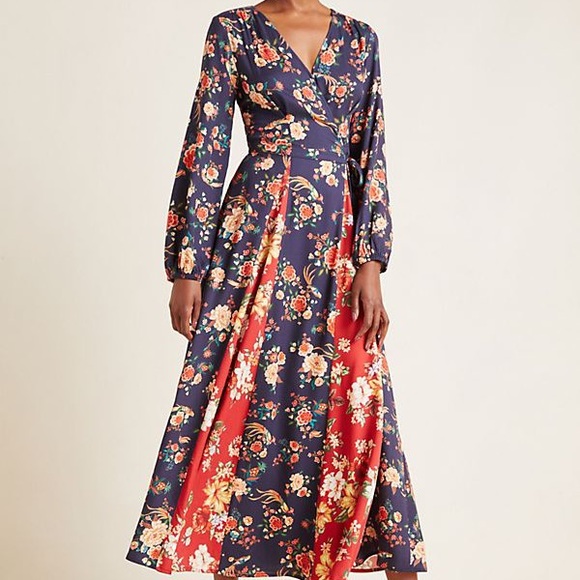 NWT Farm Rio Gracia Wrap Maxi Dress Anthropologie